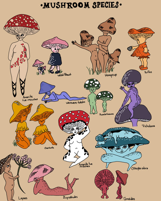 Mushroom Girls - prints